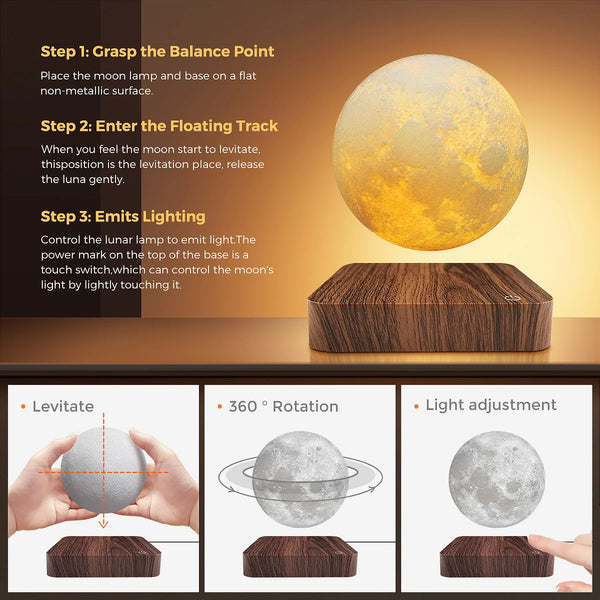 Magnetic Floating Moon Night Lamp